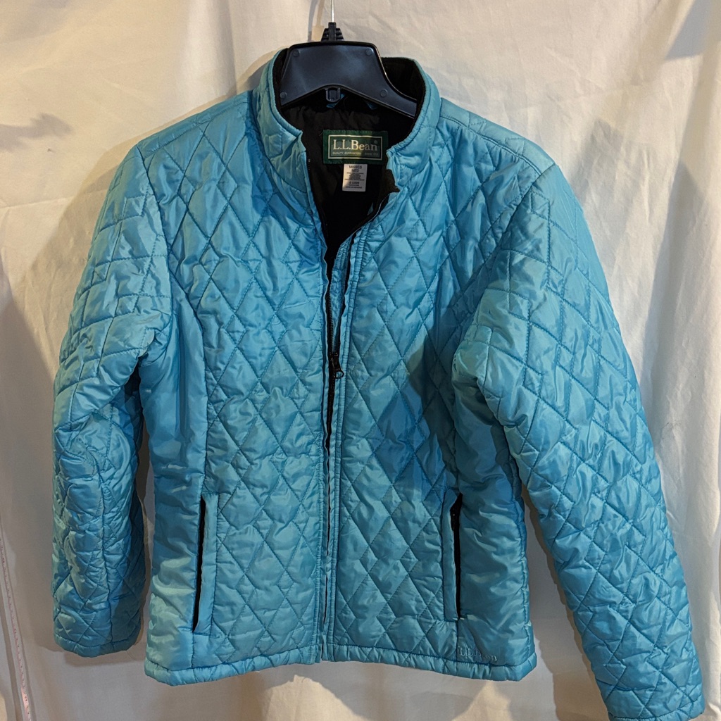 LL Bean Light Blue Quilted Jacket